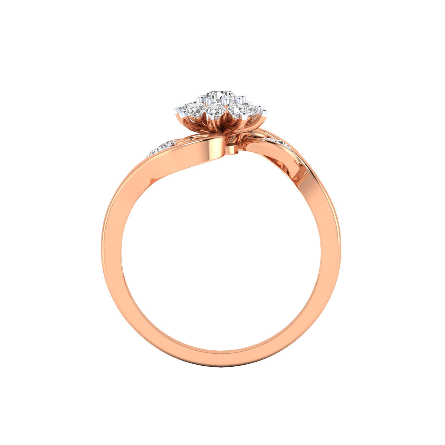 Women Wedding Engagement Ring STL OBJ FBX Renders Details 3D print model_1
