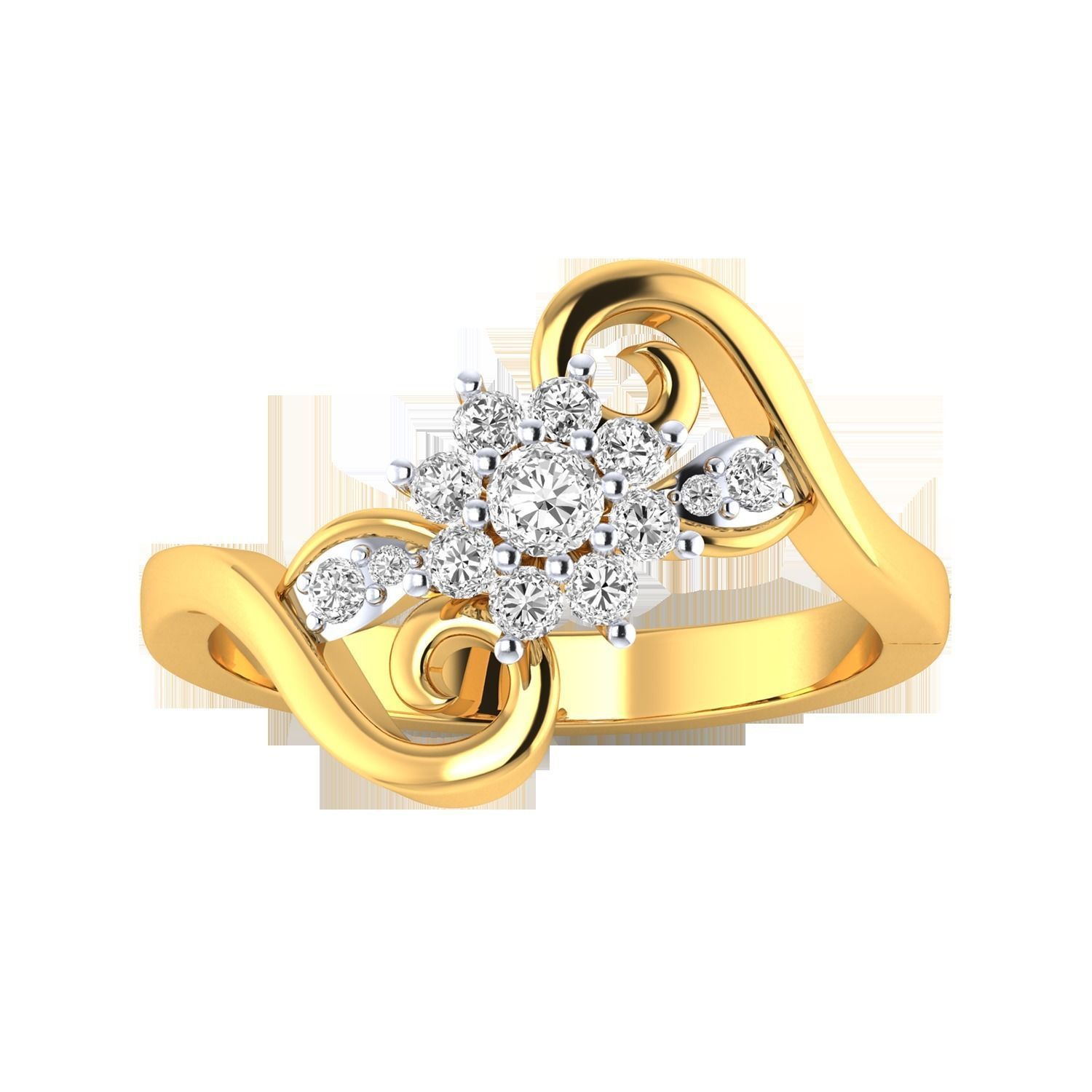 Women Wedding Engagement Ring STL OBJ FBX Renders Details 3D print model_23