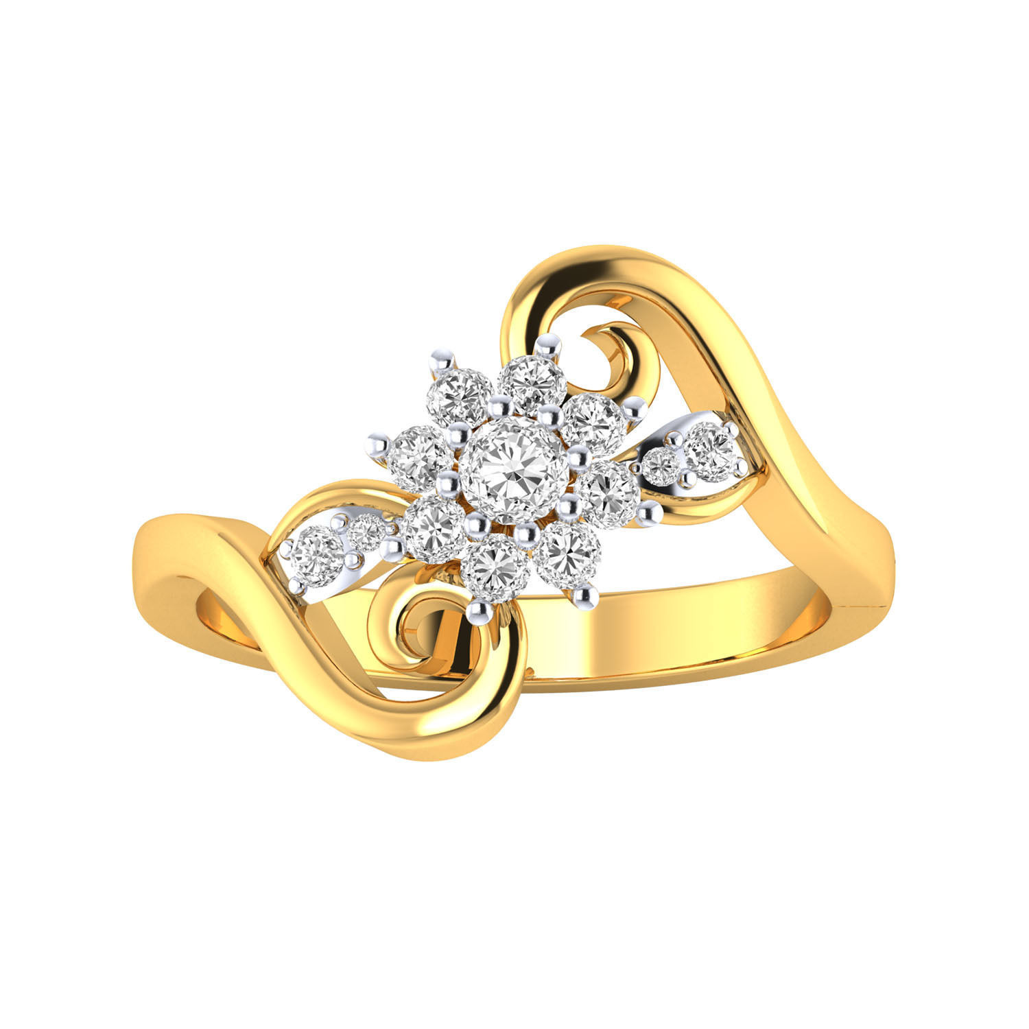 Women Wedding Engagement Ring STL OBJ FBX Renders Details 3D print model_22