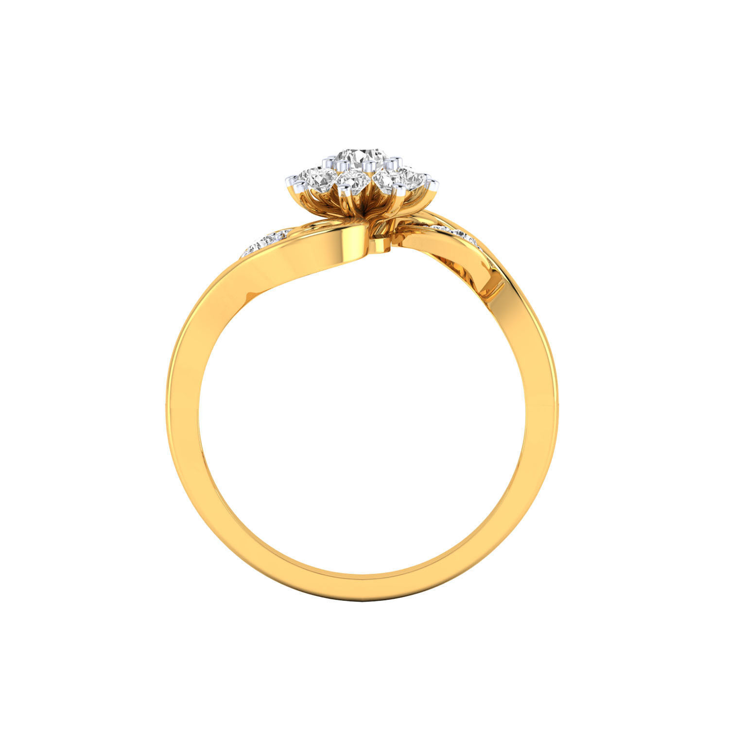 Women Wedding Engagement Ring STL OBJ FBX Renders Details 3D print model_16