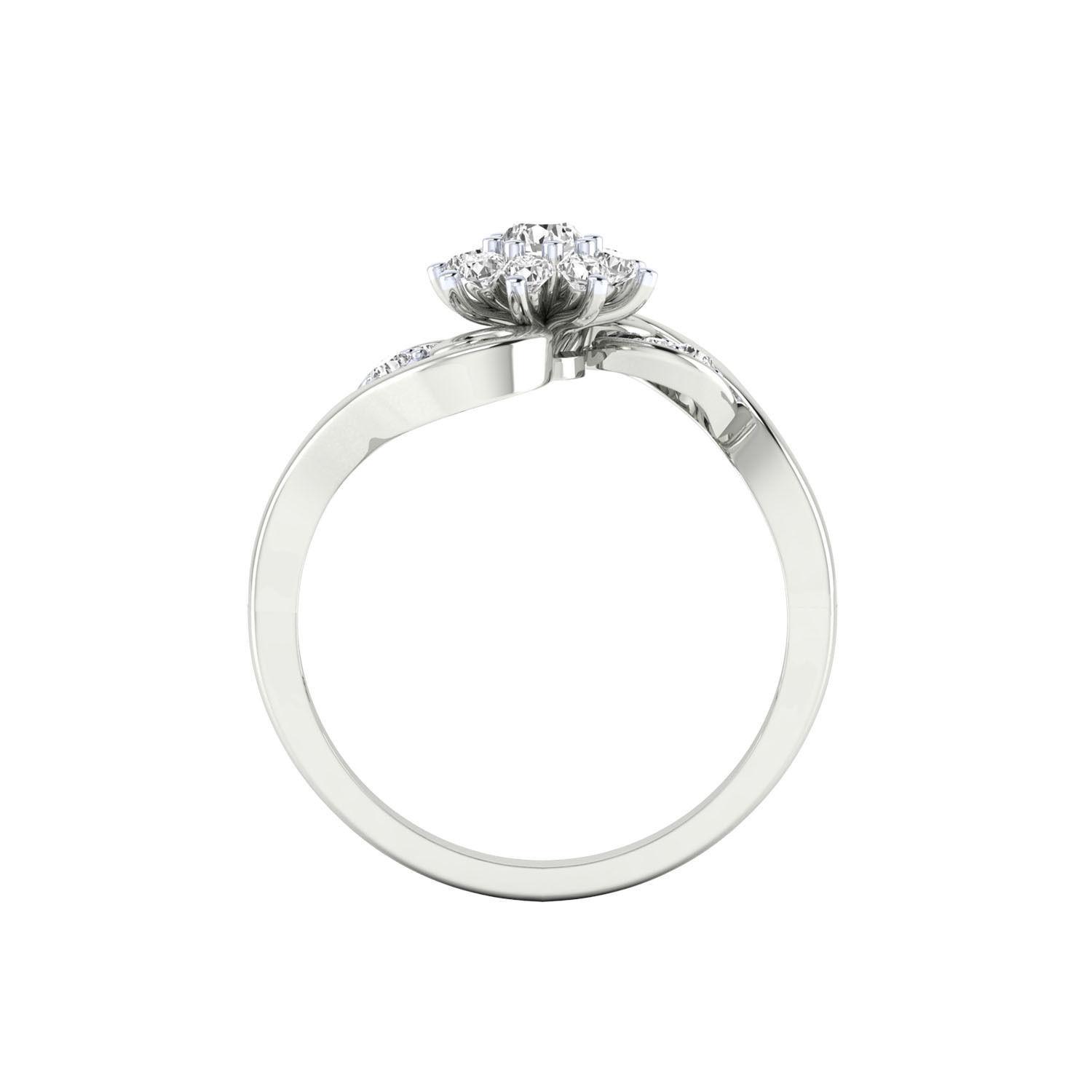 Women Wedding Engagement Ring STL OBJ FBX Renders Details 3D print model_8