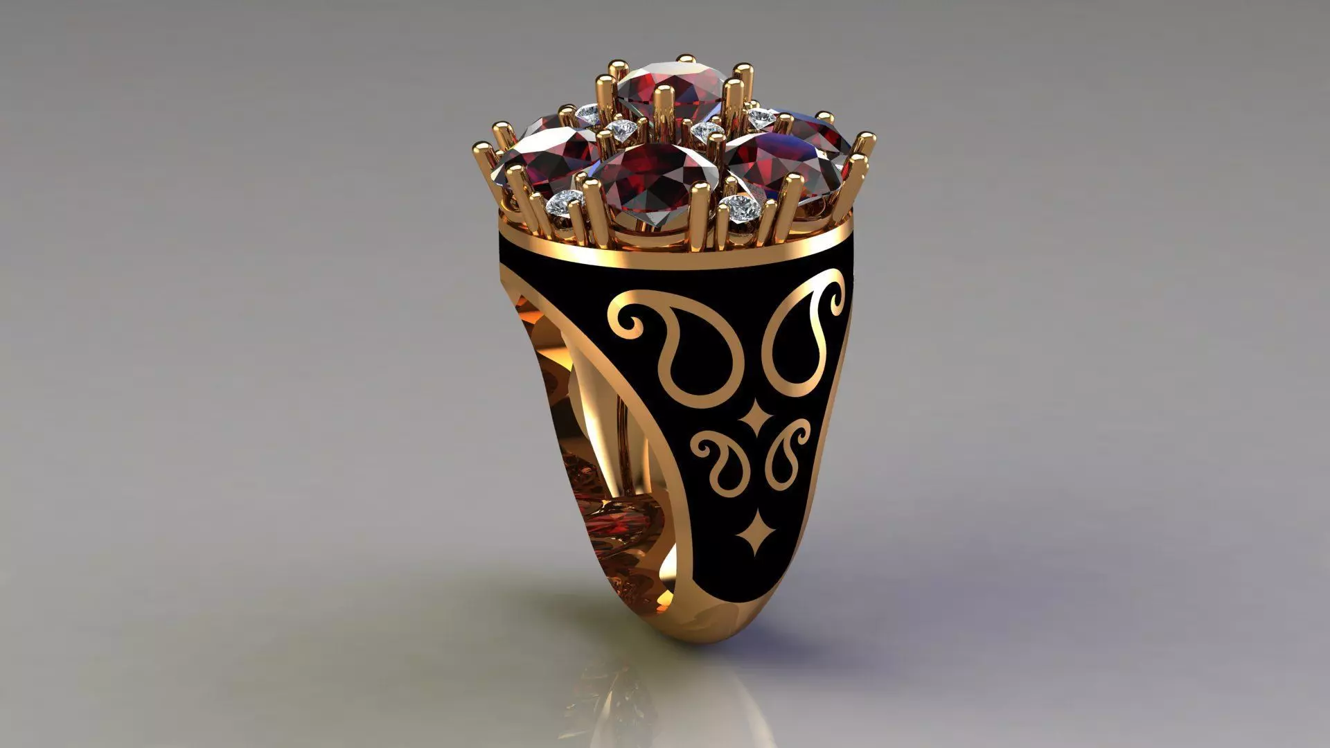 jewlery rubin gold 3D print model