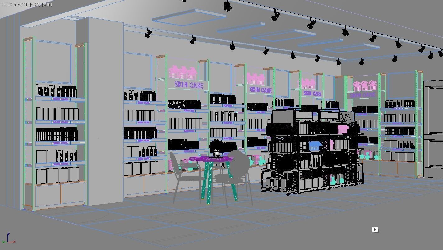 Makeup store 3D model 3D model_1