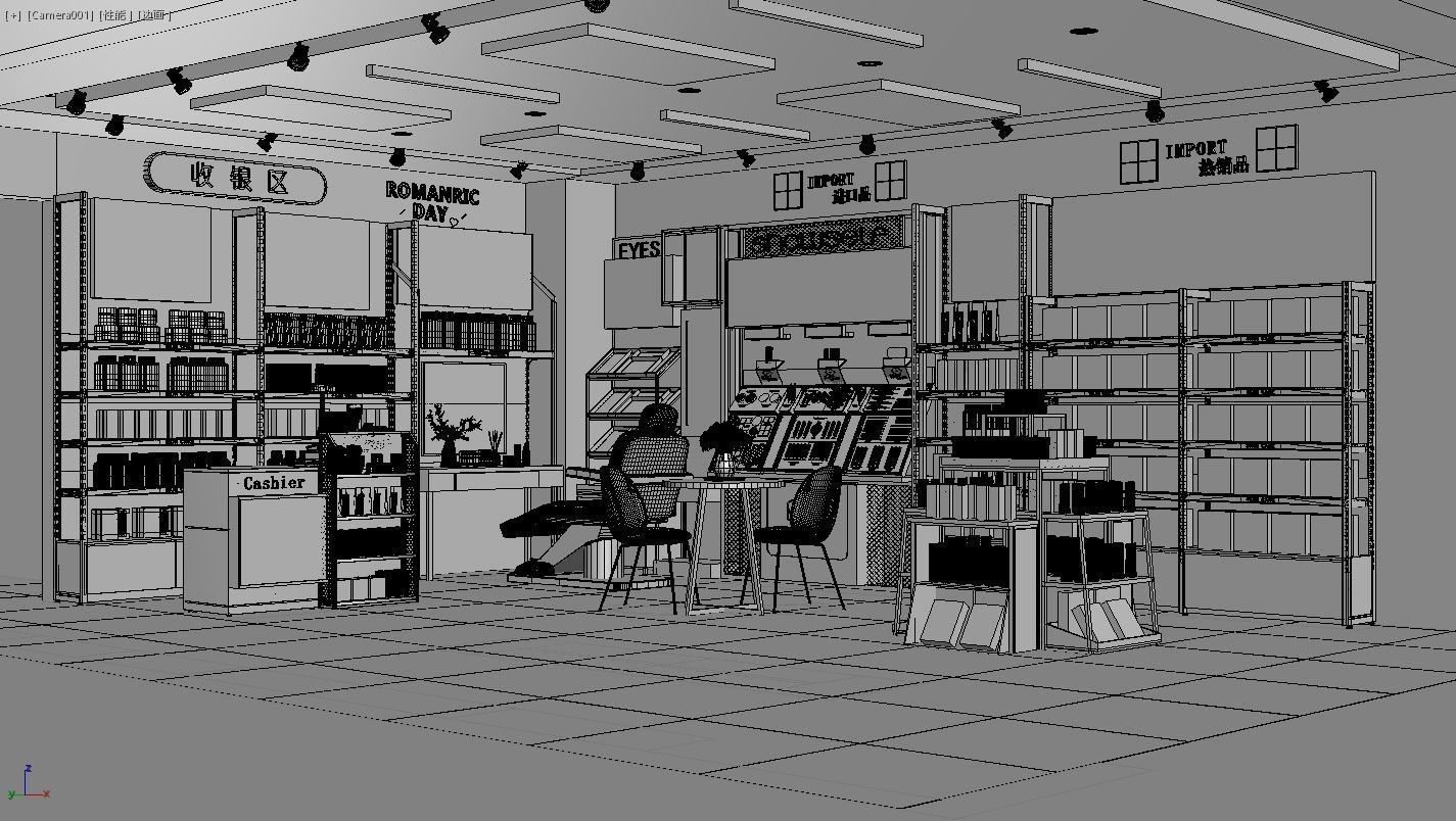 Makeup store 3D model 3D model_5