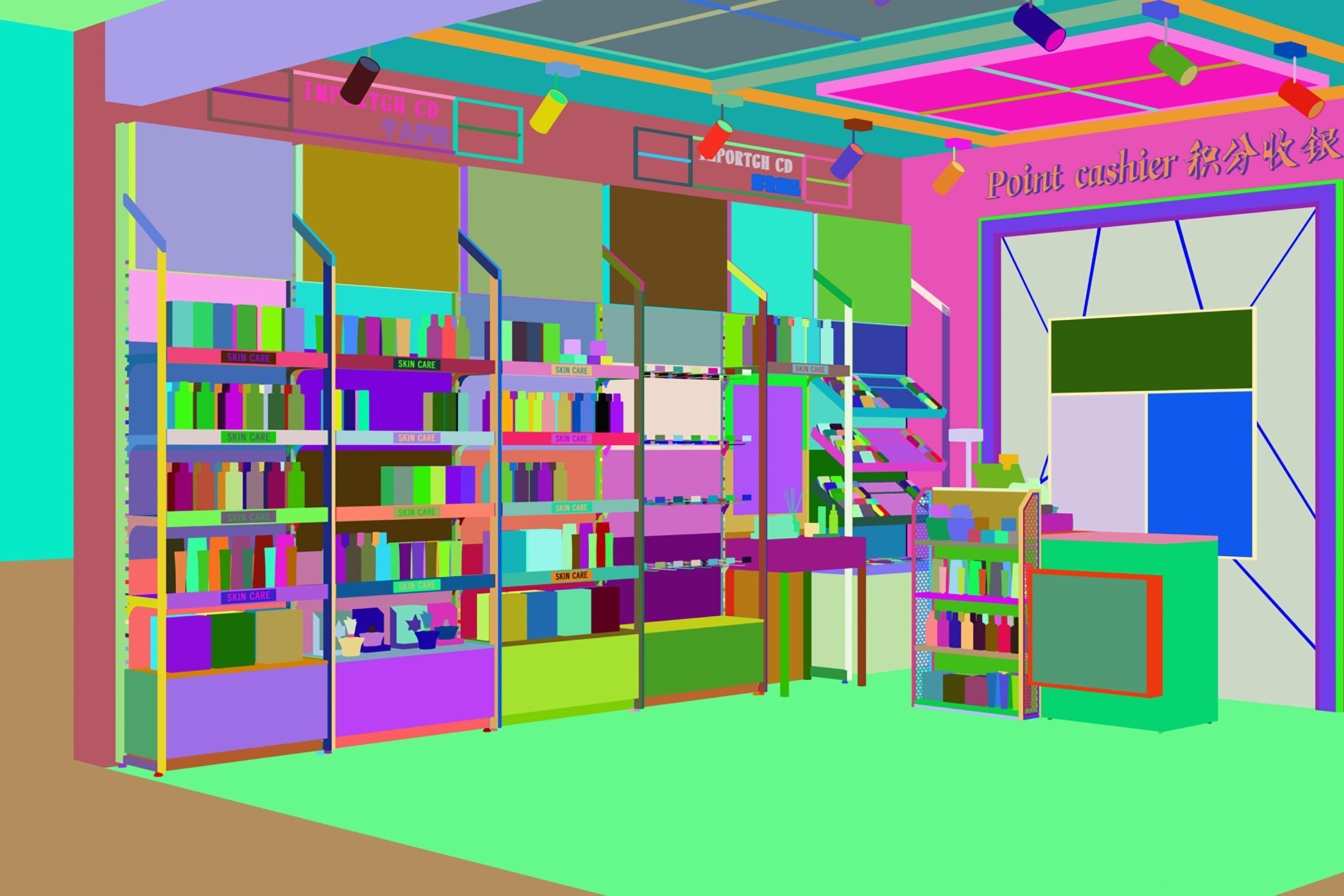 Makeup store 3D model 3D model_7