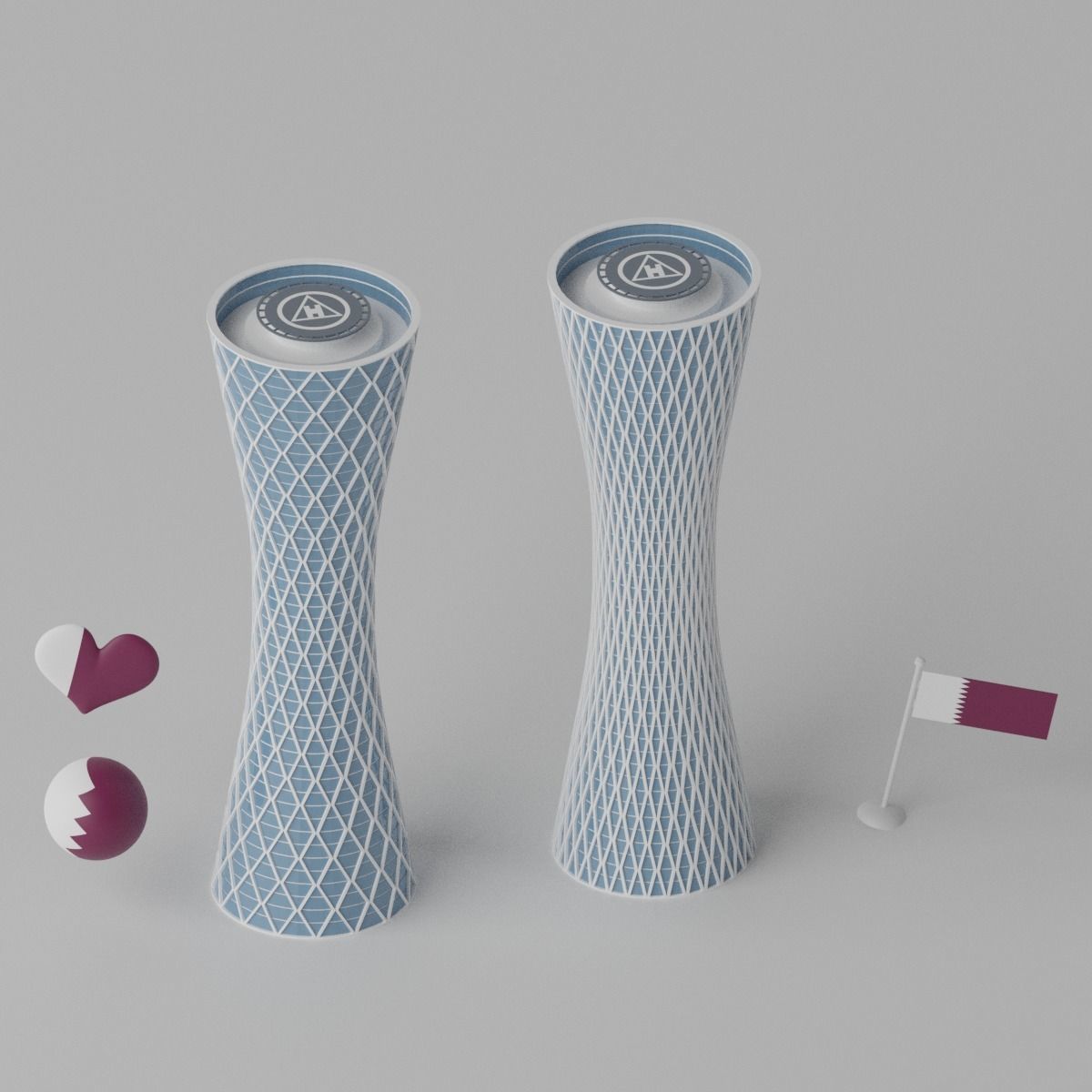 Tornado Tower Doha Qatar Landmark 3D model_11