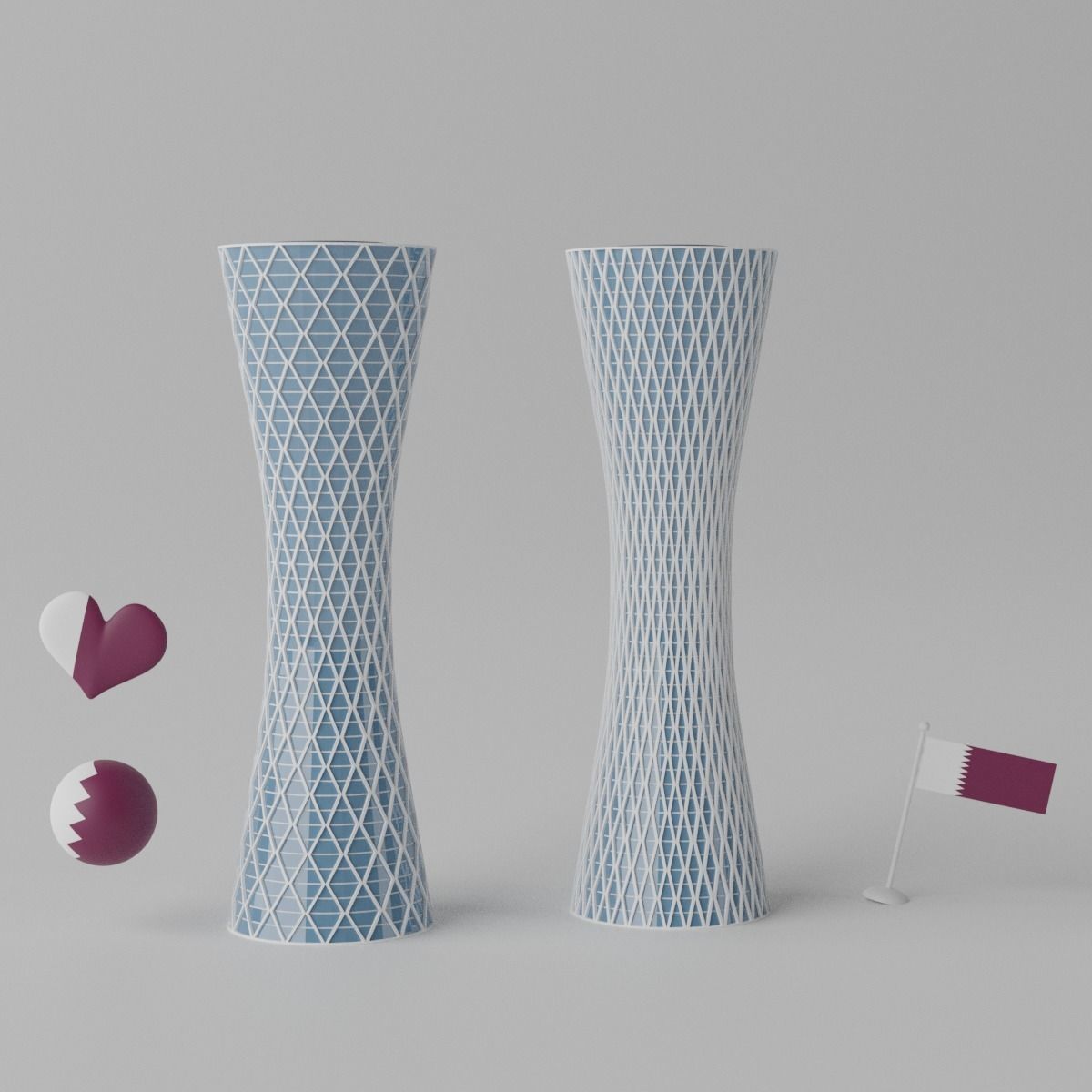 Tornado Tower Doha Qatar Landmark 3D model_6