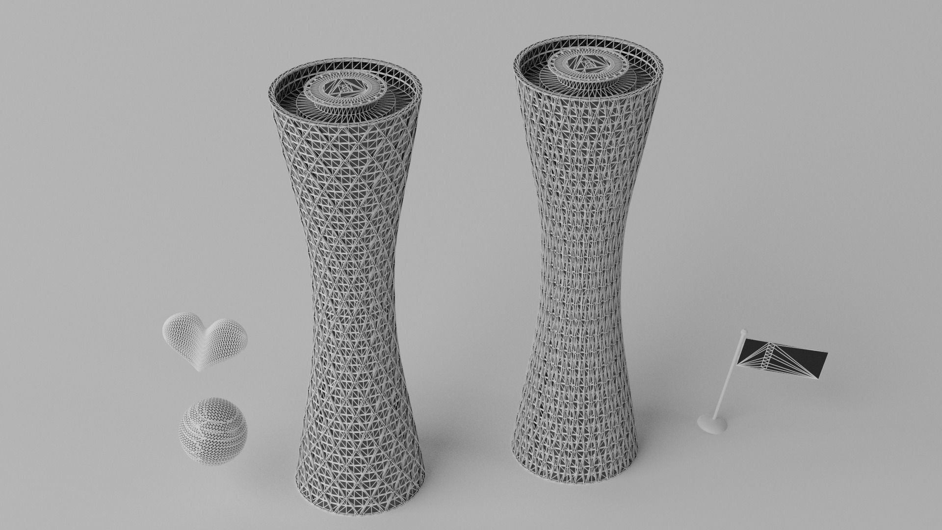 Tornado Tower Doha Qatar Landmark 3D model_10