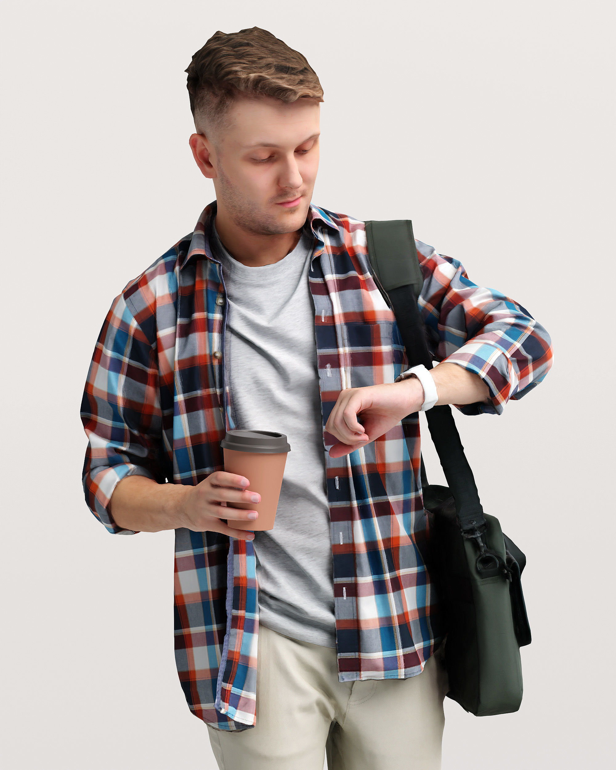 Humano Walking man 034-1855 3D model_6