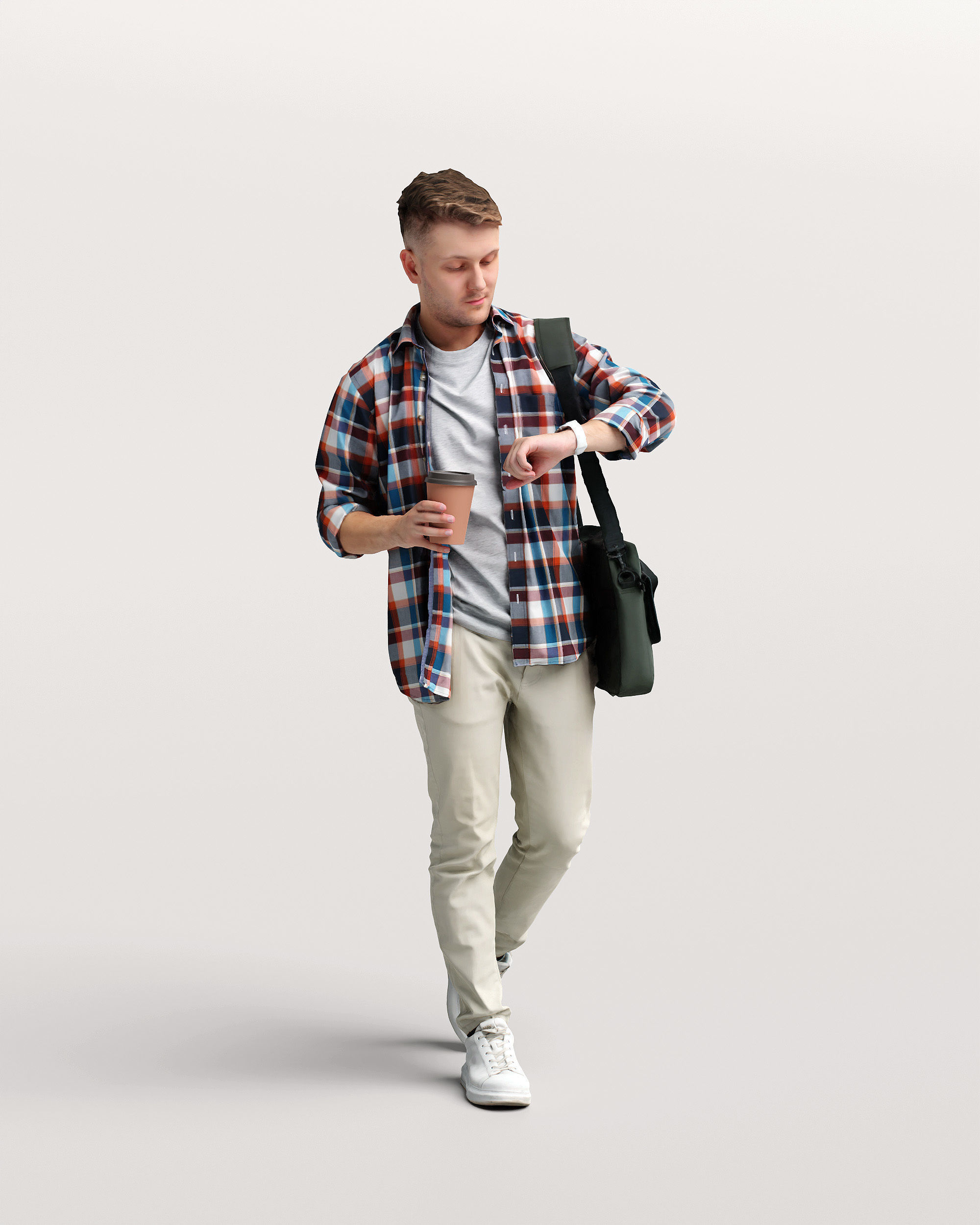 Humano Walking man 034-1855 3D model_3