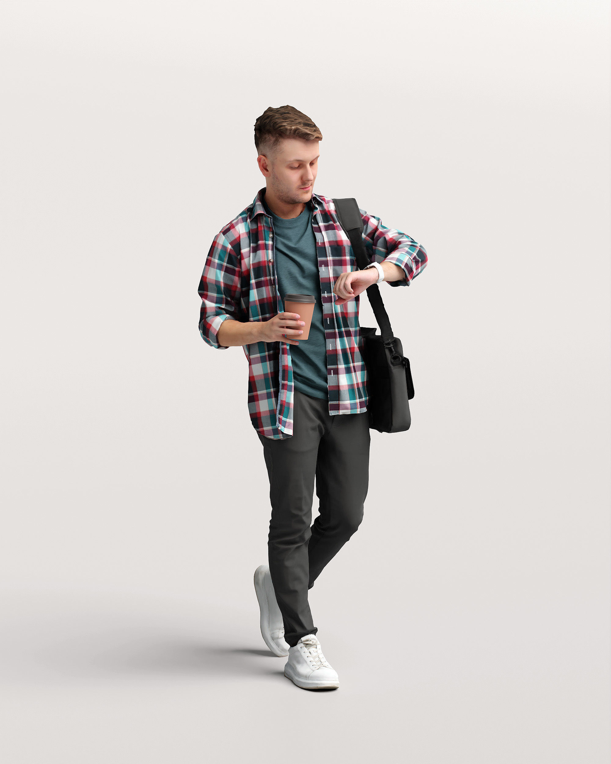 Humano Walking man 034-1855 3D model_9