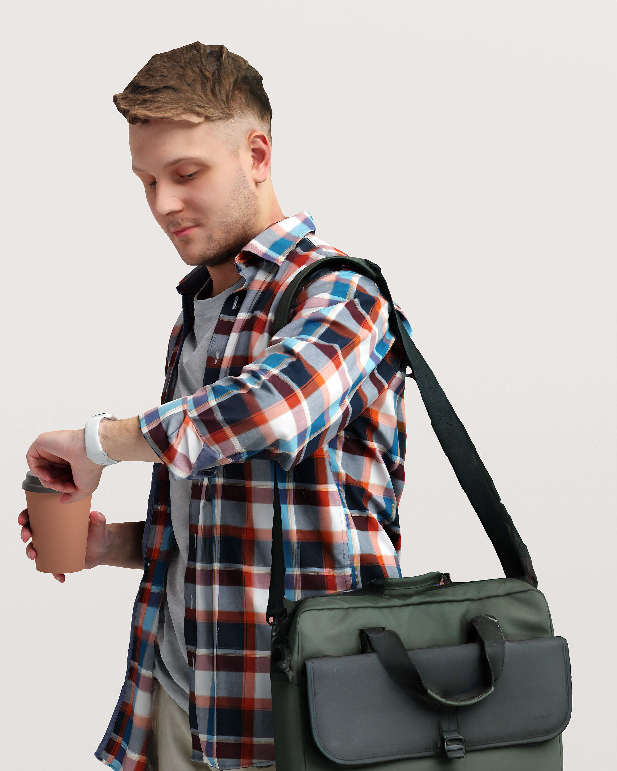 Humano Walking man 034-1855 3D model_7