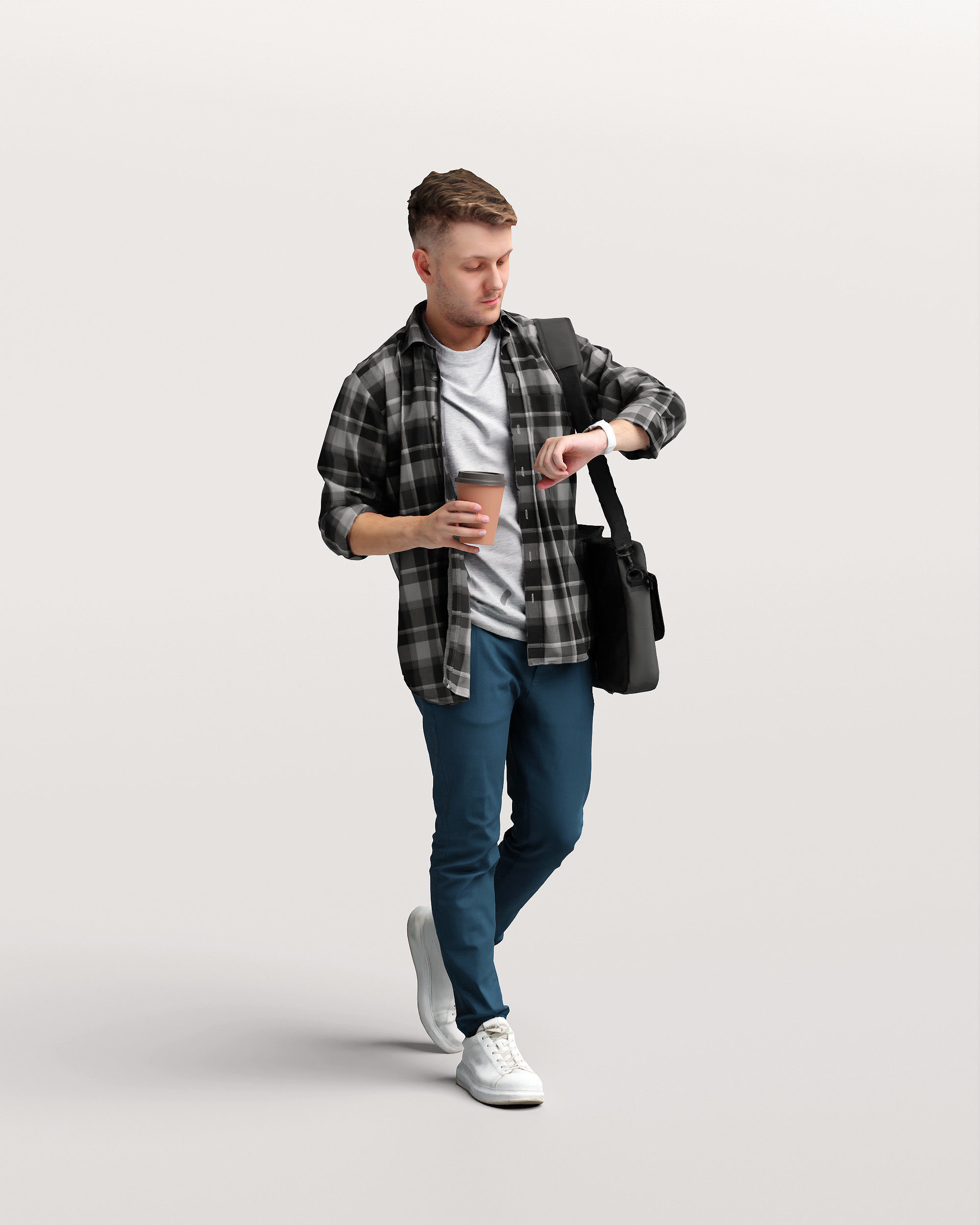 Humano Walking man 034-1855 3D model_10