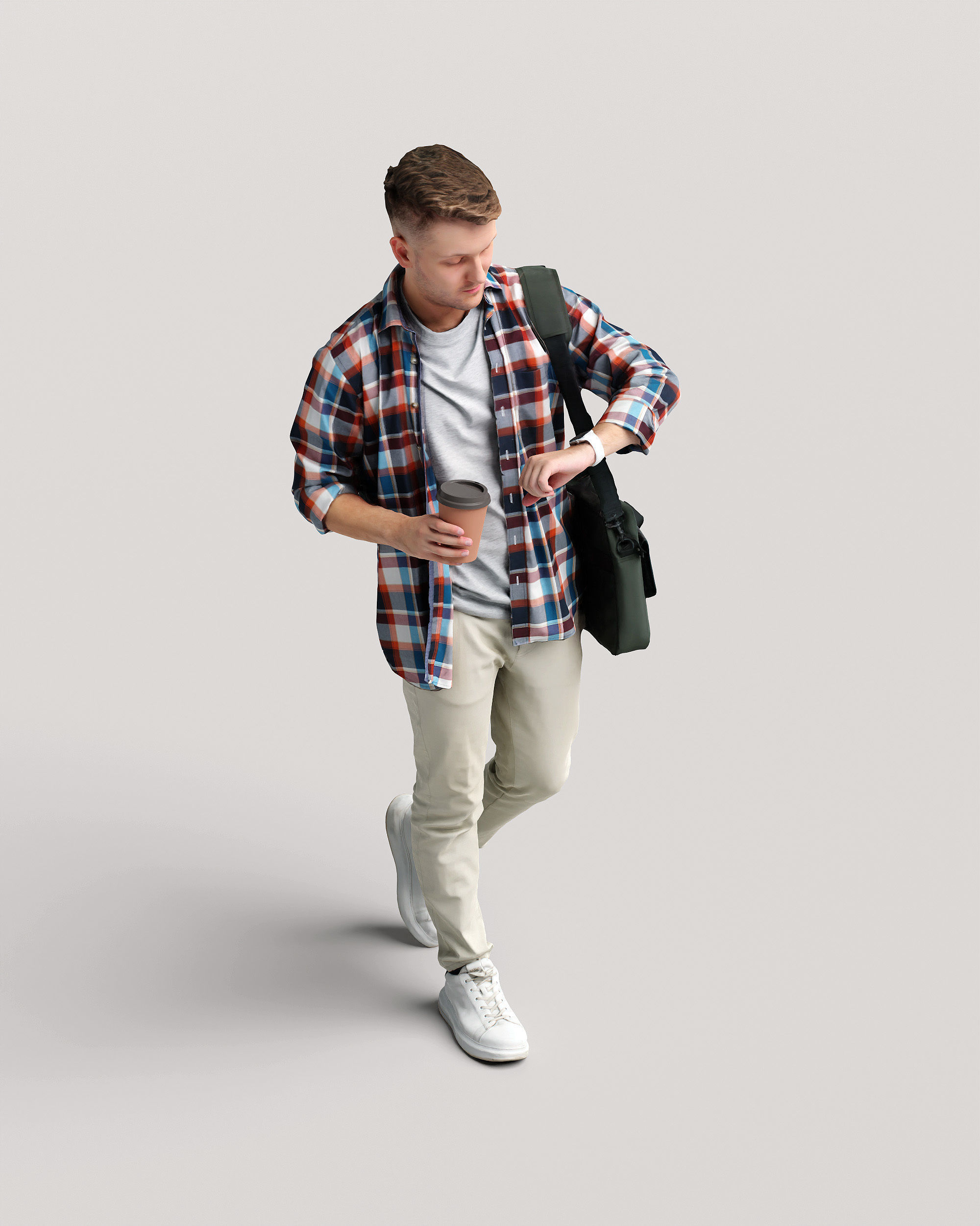 Humano Walking man 034-1855 3D model_8