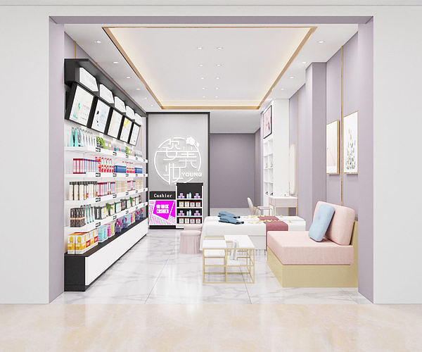 Makeup store 3D model 3D model