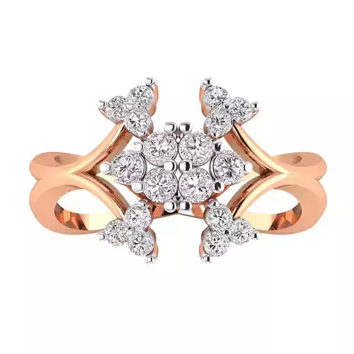Women Coctail Ring STL OBJ FBX Renders Details 3D print model