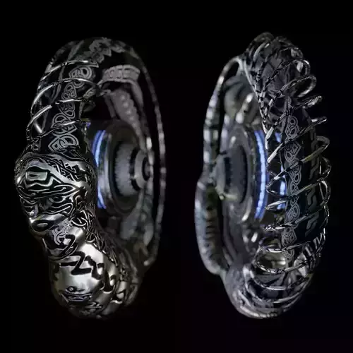 Shapeshifting Torus - Geometry Nodes - Spline displacement morph 3D model
