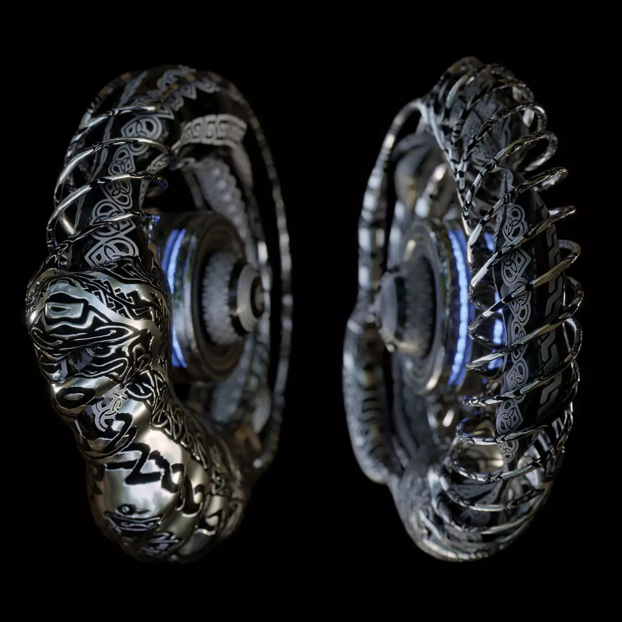 Shapeshifting Torus - Geometry Nodes - Spline displacement morph 3D model