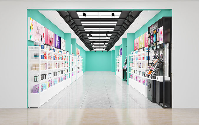 Makeup store 3D model 3D model