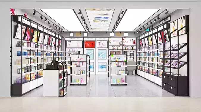 Makeup store 3D model 3D model Makeup store 3D model 3D model