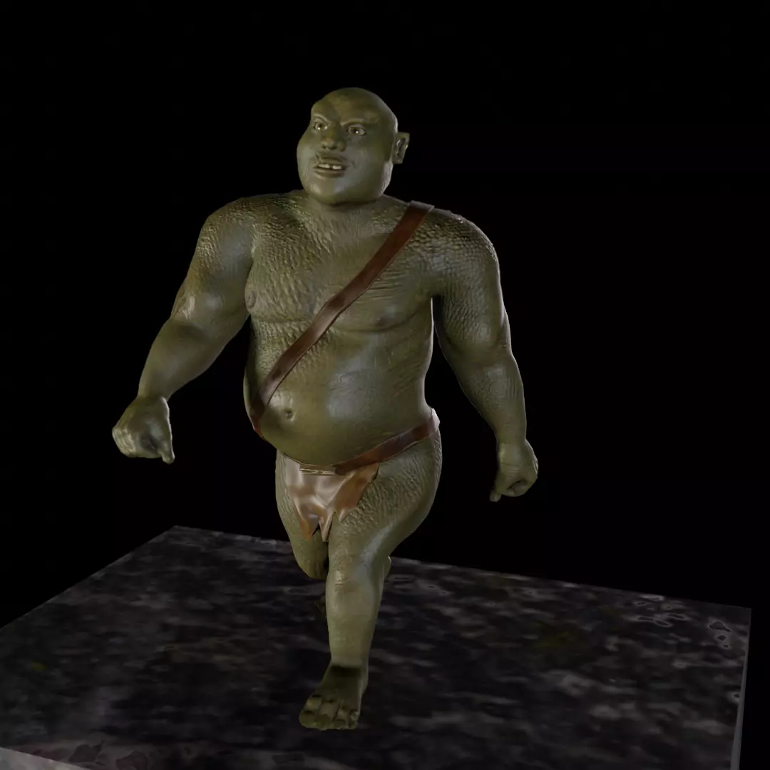 Fantacy Orc Character Free low-poly 3D model
