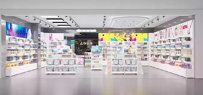 Makeup store 3D model 3D model