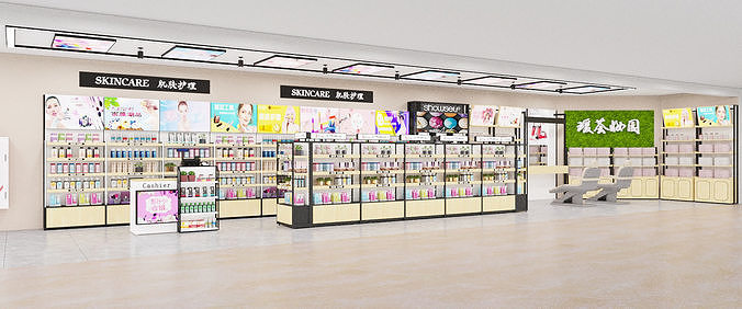 Makeup store 3D model 3D model