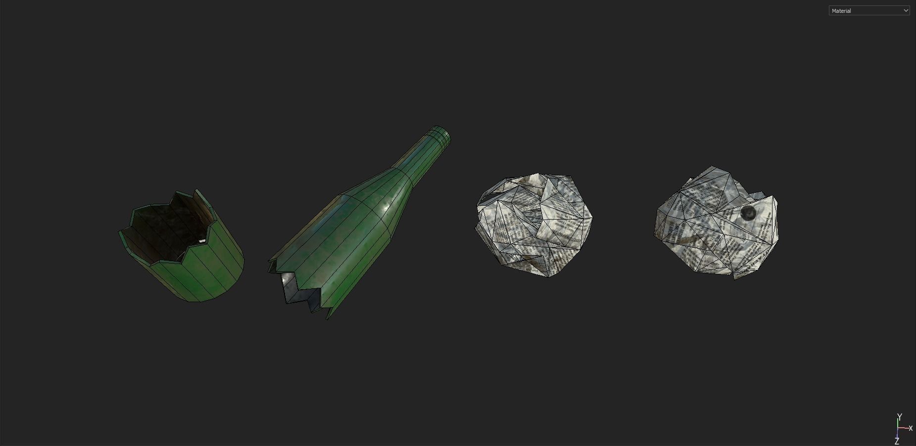 Trash Pack 2 Low-poly 3D model_9
