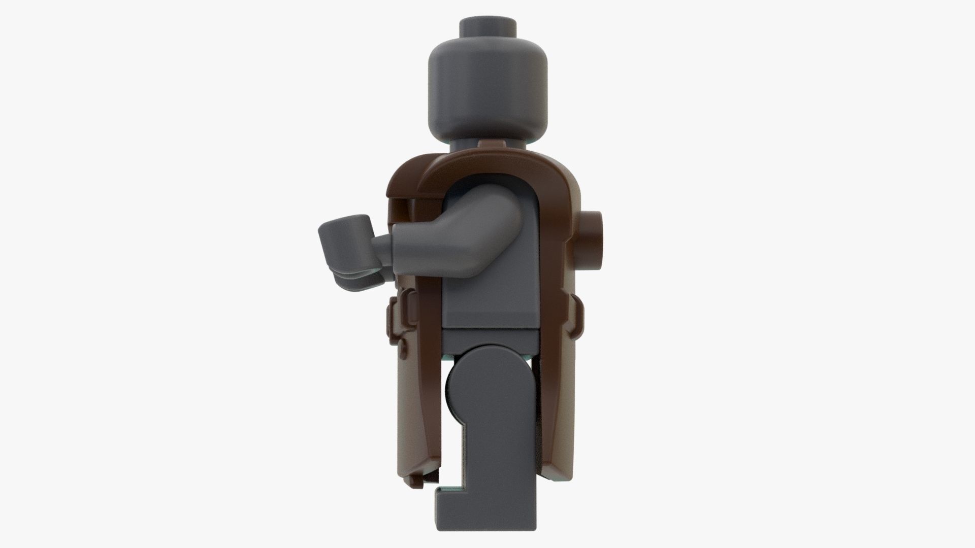 Real Size Lego Coat For Minifigure Low-poly 3D model_3