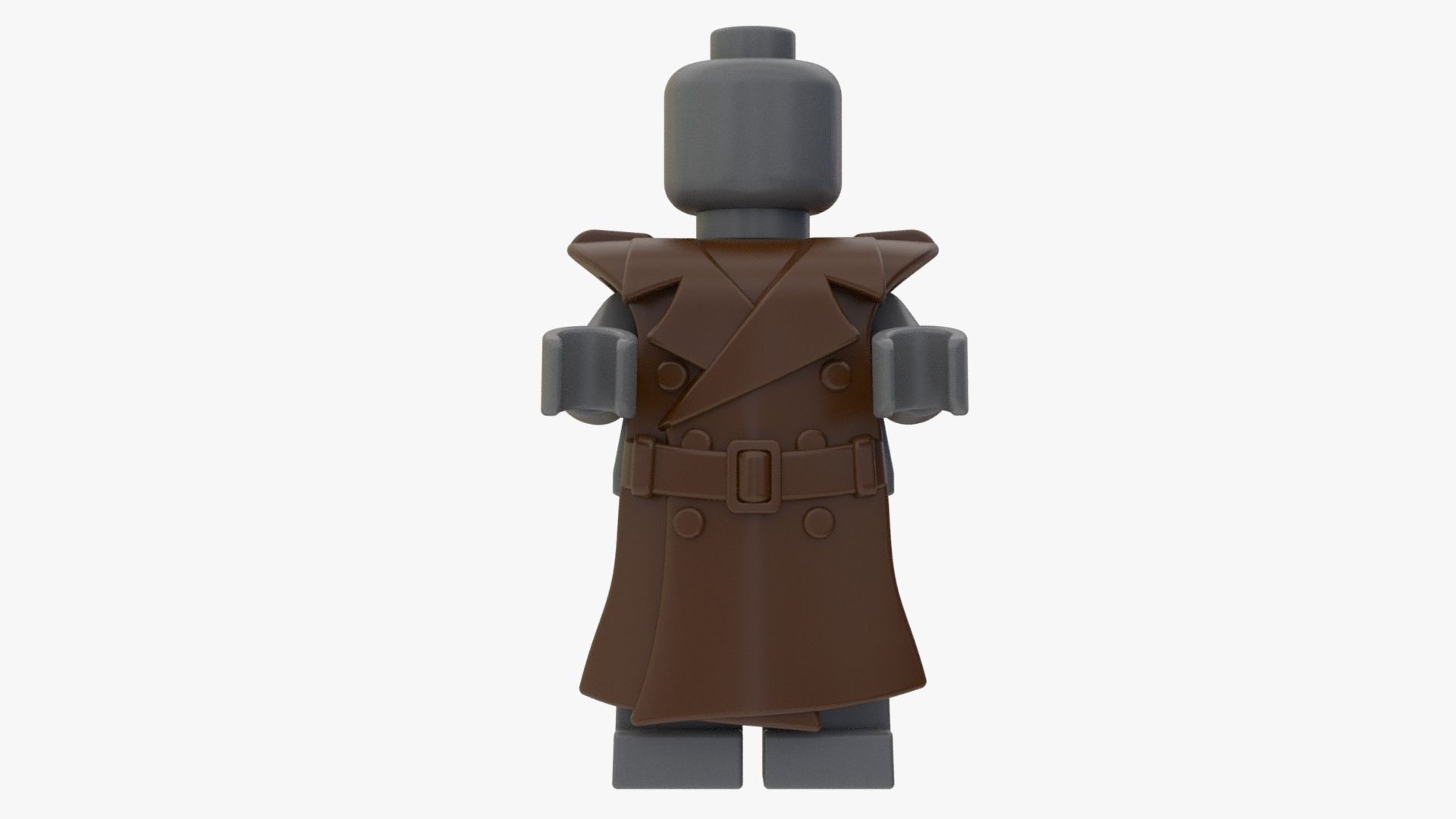 Real Size Lego Coat For Minifigure Low-poly 3D model_1