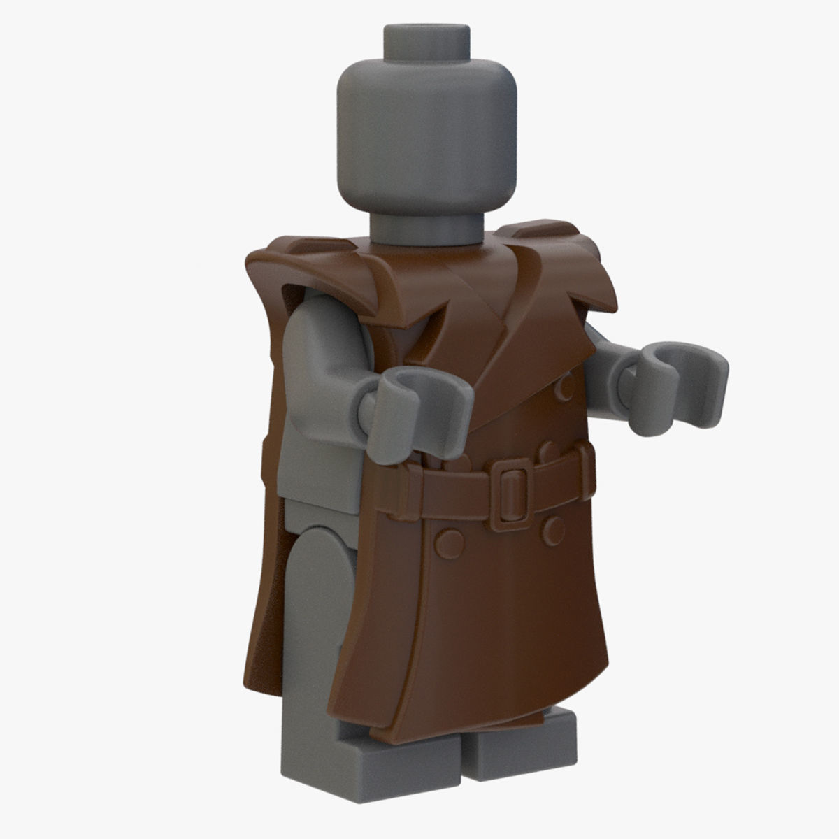Real Size Lego Coat For Minifigure Low-poly 3D model_10