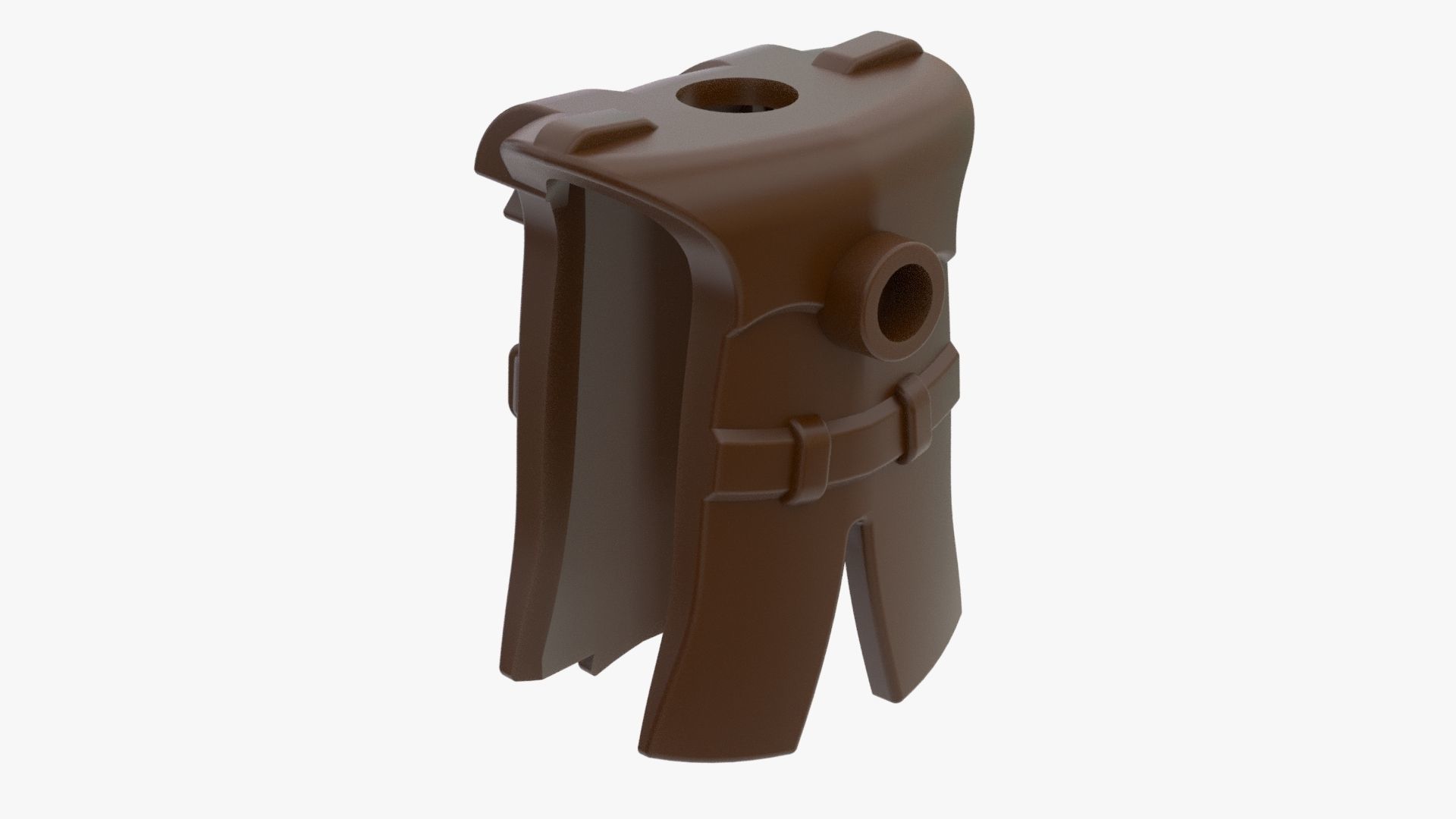 Real Size Lego Coat For Minifigure Low-poly 3D model_7