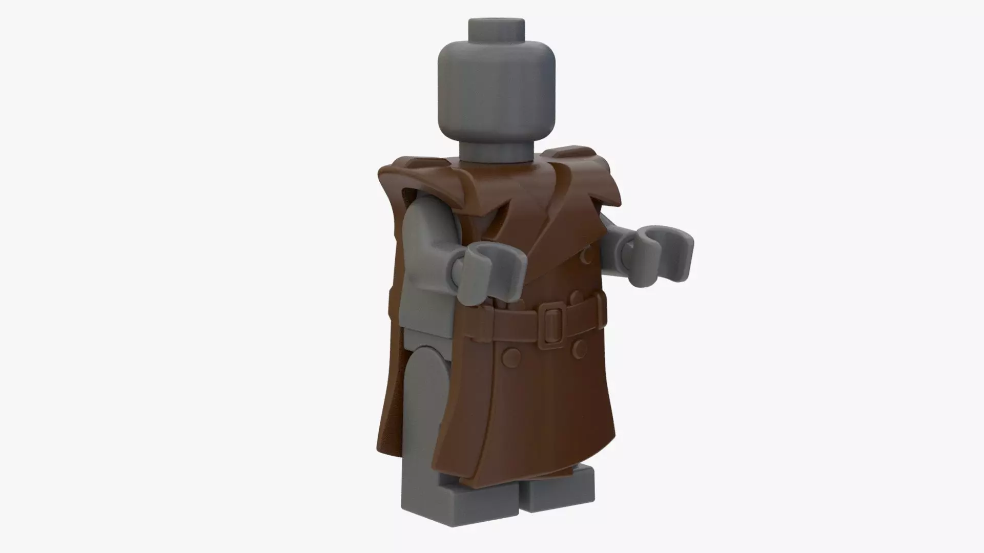 Real Size Lego Coat For Minifigure Low-poly 3D model_0