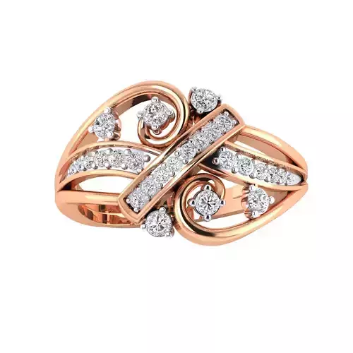  Women Heavy Ring STL OBJ FBX Renders Details