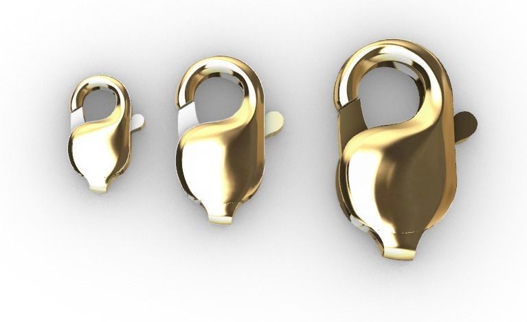 chain clasp Broche pico de loro clip 3D print model_1