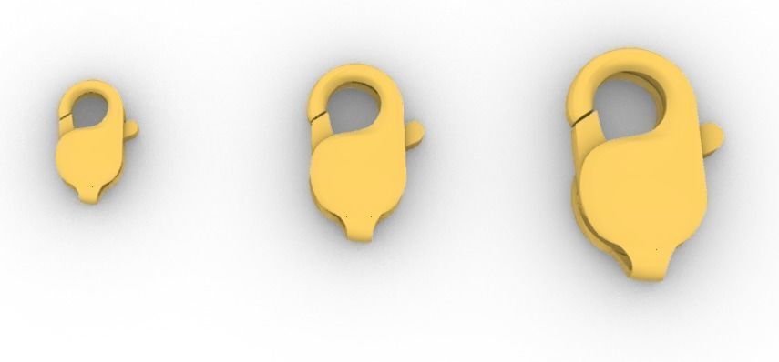 chain clasp Broche pico de loro clip 3D print model_5