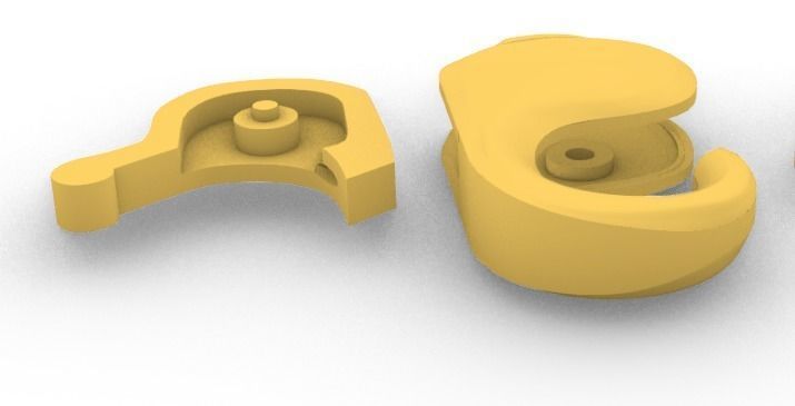 chain clasp Broche pico de loro clip 3D print model_4