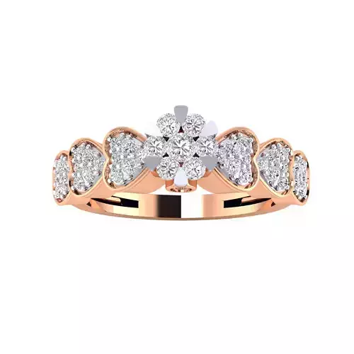 Women Wedding Engagement Ring STL OBJ FBX Renders Details