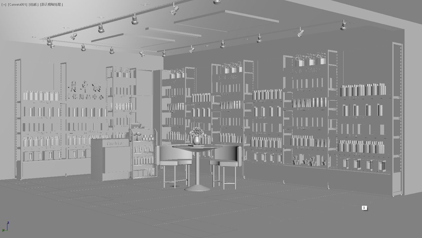 Makeup store 3D model 3D model_3