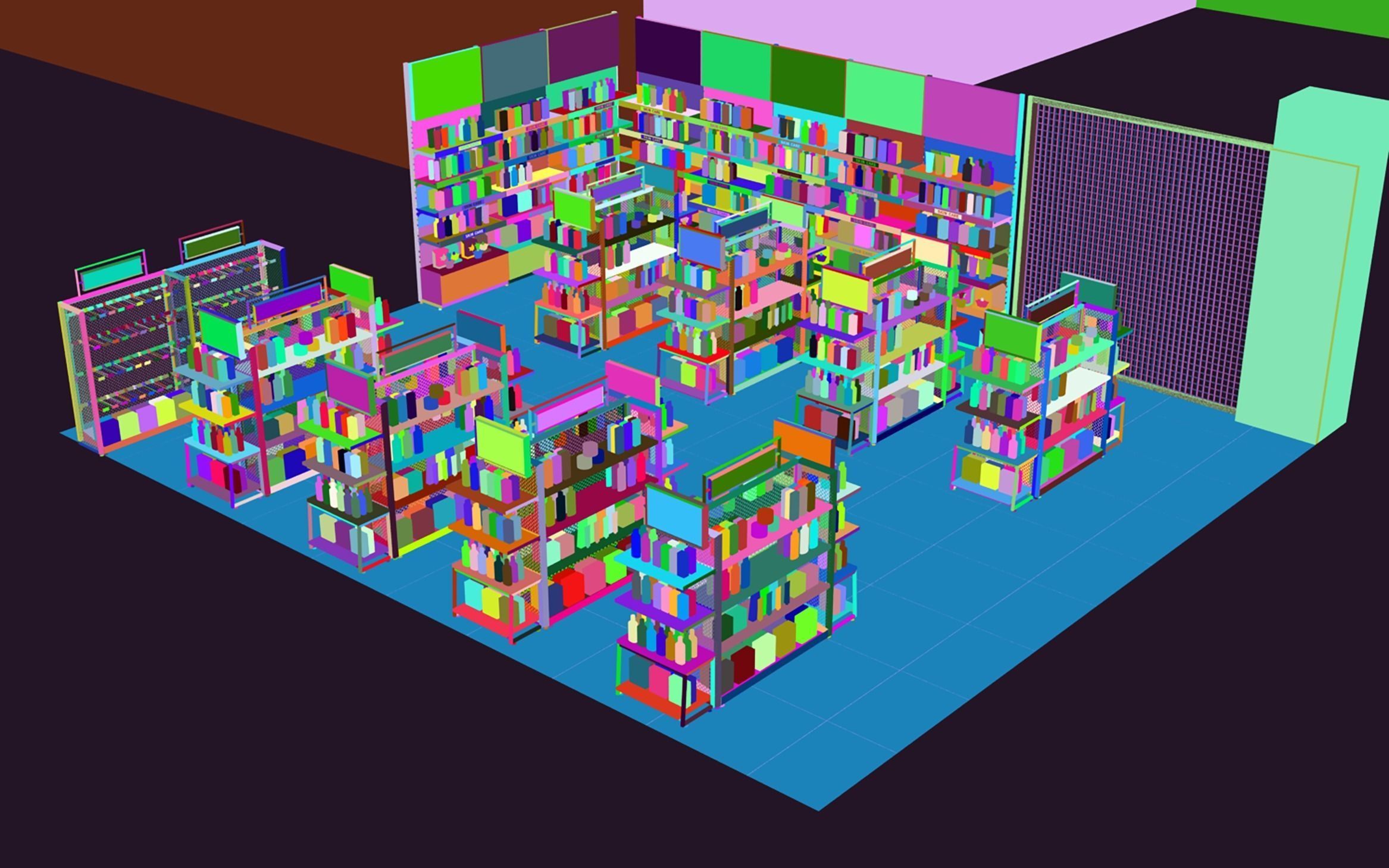 Makeup store 3D model 3D model_8