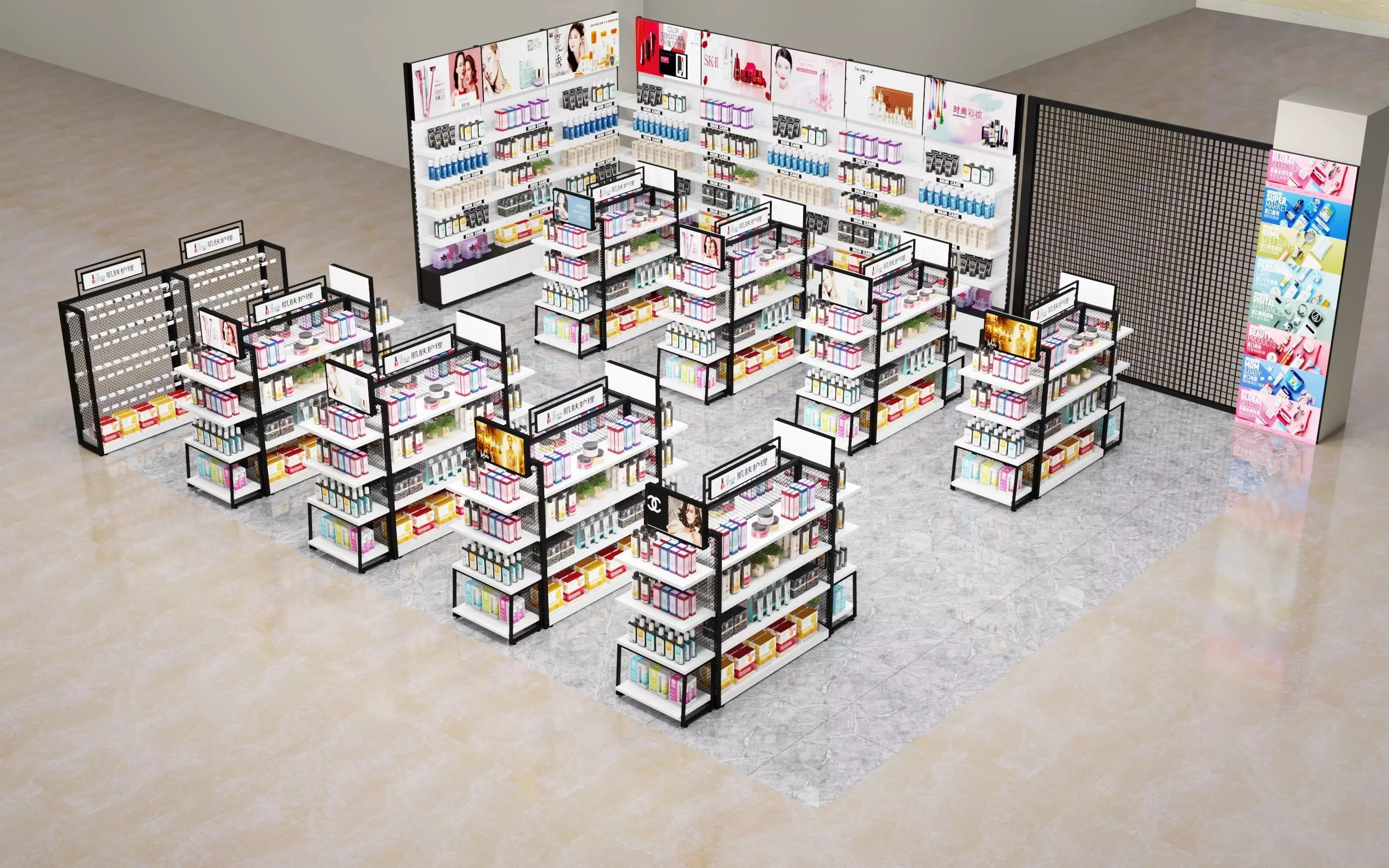 Makeup store 3D model 3D model_0