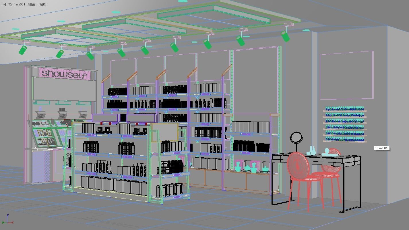 Makeup store 3D model 3D model_3