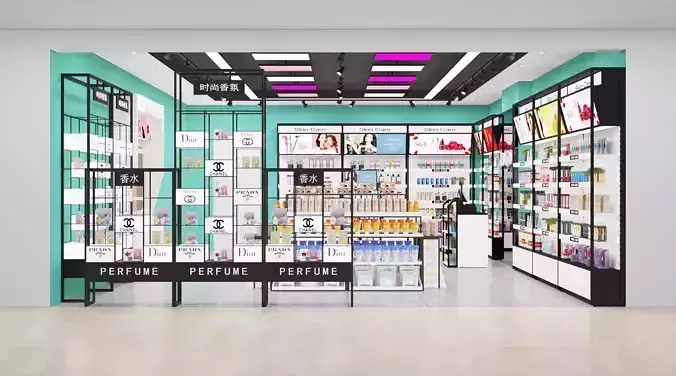 Makeup store 3D model 3D model