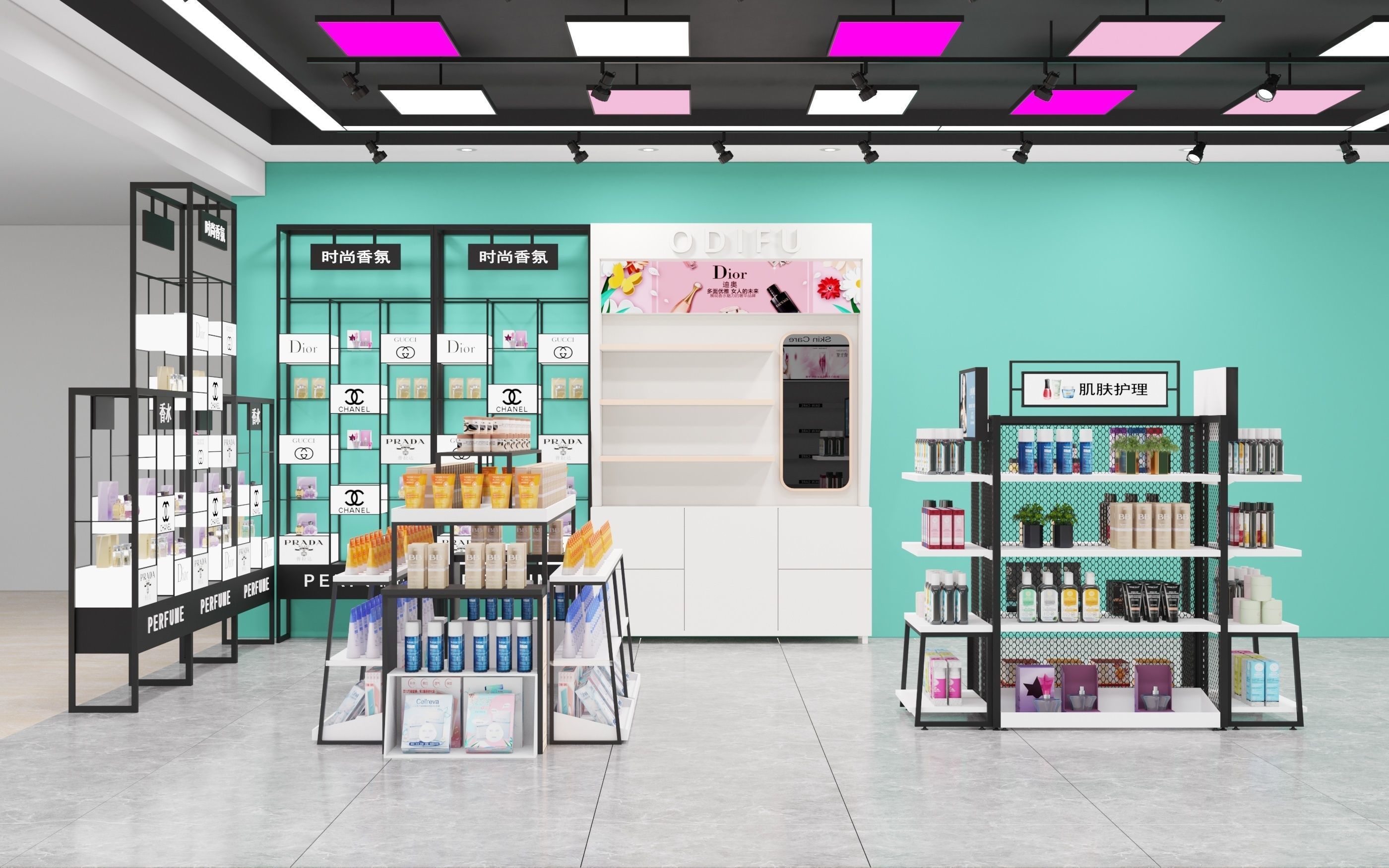 Makeup store 3D model 3D model_1