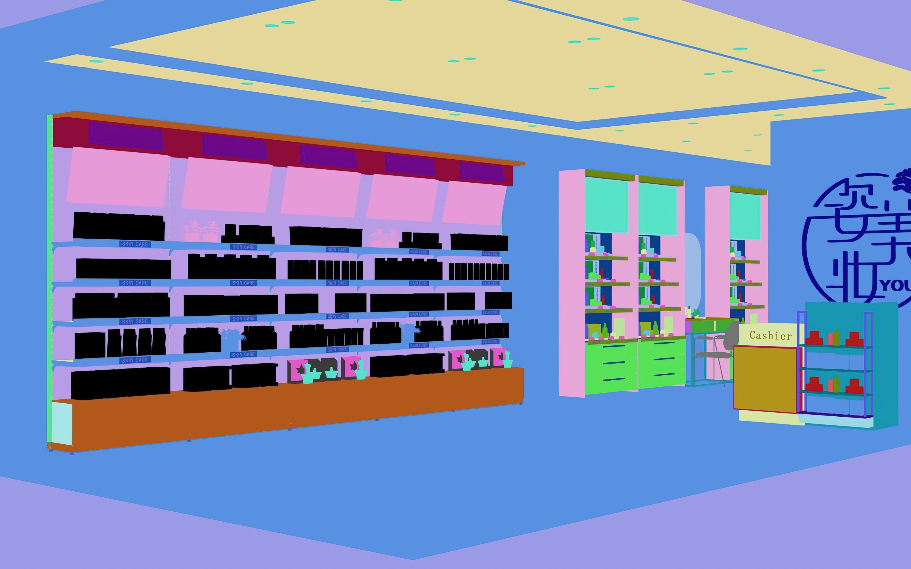 Makeup store 3D model 3D model_6