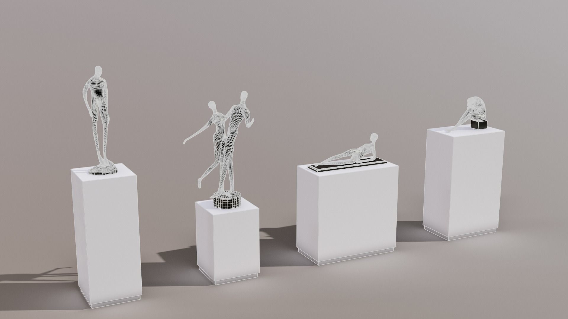 Sculptures Low-poly 3D model_9