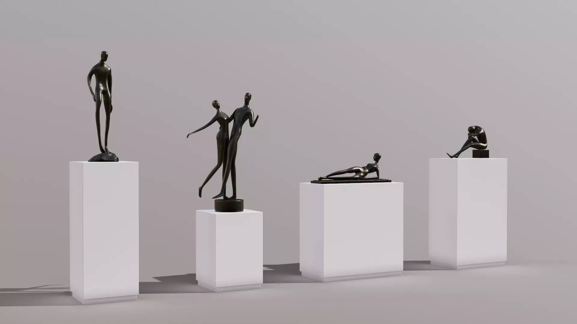 Sculptures Low-poly 3D model_0