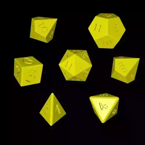Dungeons and Dragons Dice set 3D print model