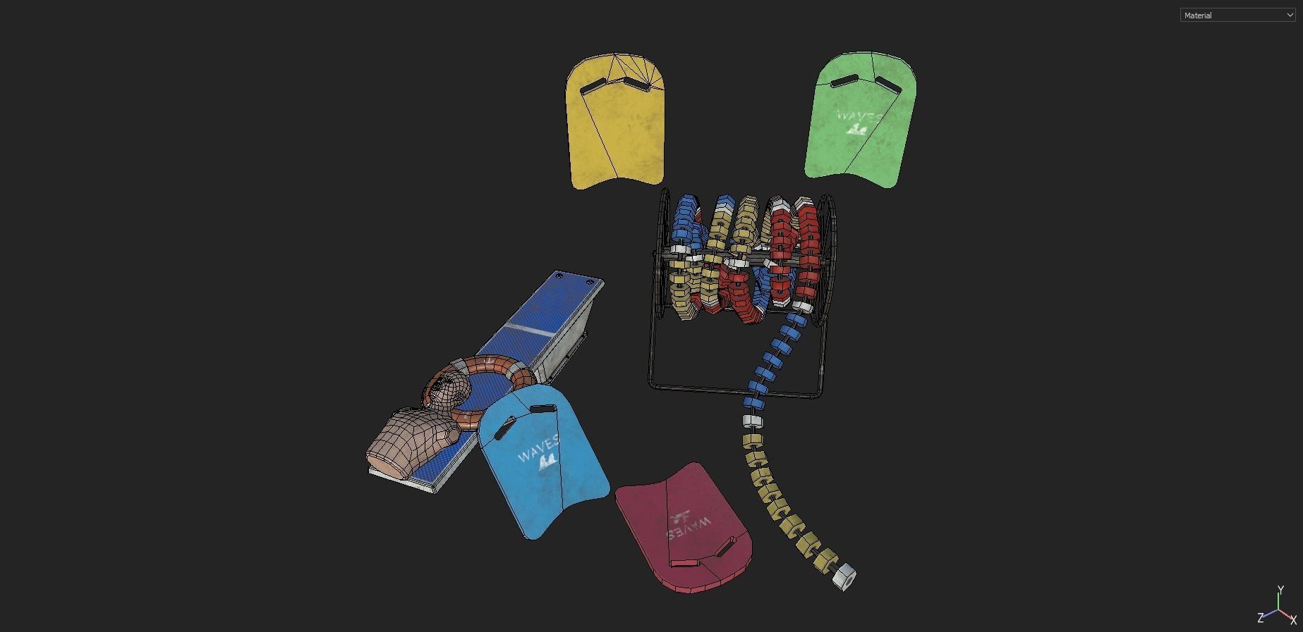 Pool Pack 1 Low-poly 3D model_15