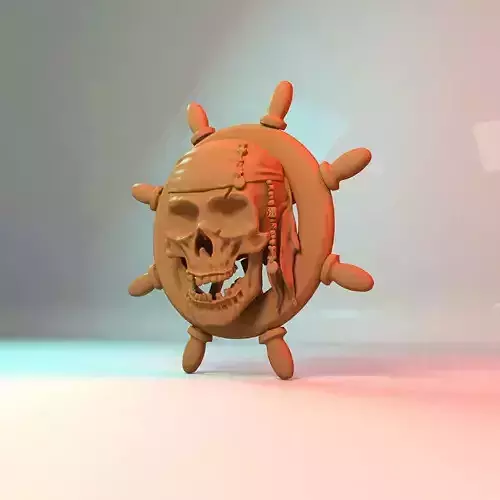 Pirate pattern 3D STL Model for Cnc users 3D print model 